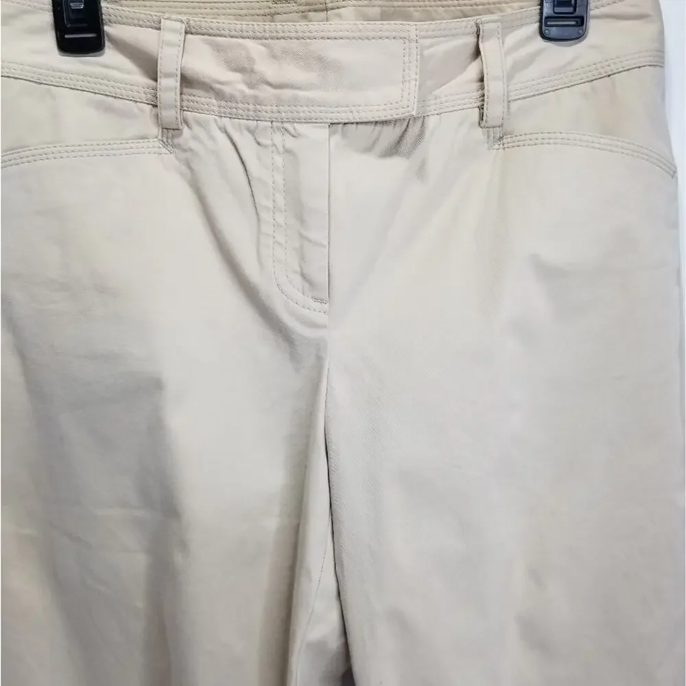 J. Crew Pants Womens 4 Flat Front Khaki Tan Ankle Pants